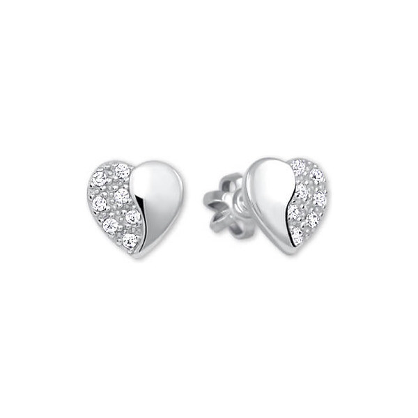 Soliter Zlaté náušnice Srdiečka s kryštálmi 239 001 00878 07 66587022