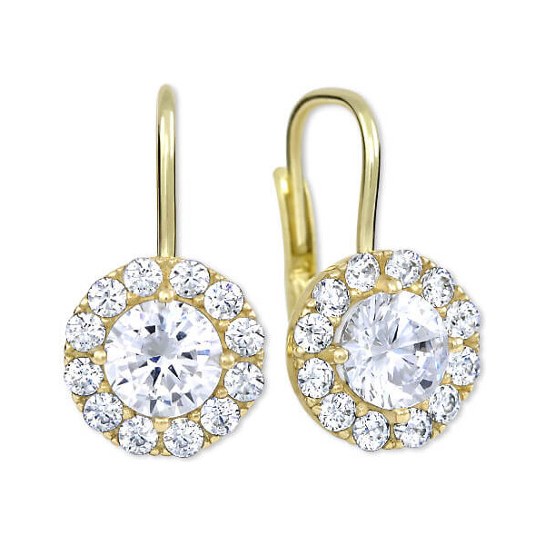 Soliter Zlaté náušnice s čírymi kryštálmi 239 001 00979 66584254