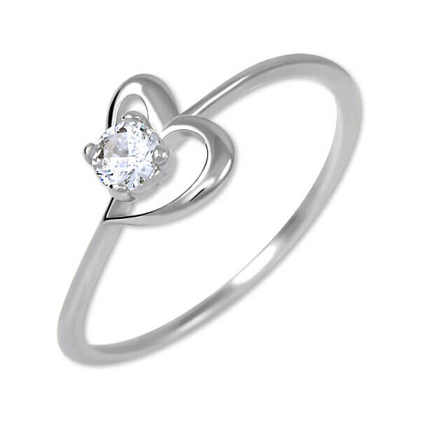 Soliter Strieborný zásnubný prsteň s kryštálom Srdce 426 001 00535 04 66587131
