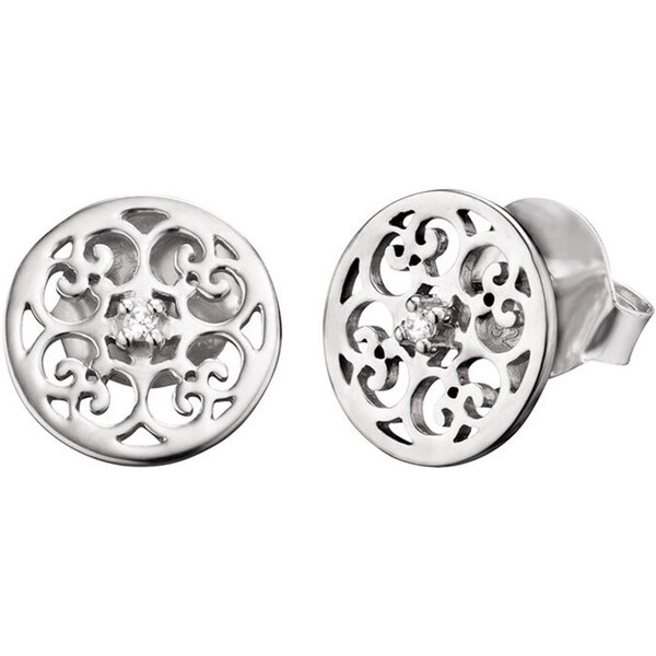 Engelsrufer Strieborné náušnice s ornamentom a zirkónmi ERE-orná-ZI-ST 66585292