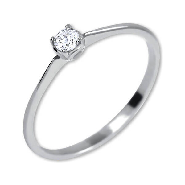 Soliter Zásnubný prsteň z bieleho zlata s kryštálom 226 001 01036 07 66584382