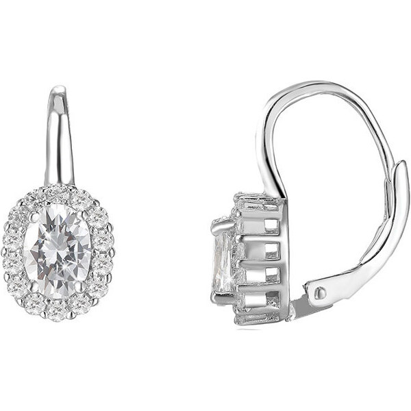 Beneto Strieborné náušnice s čírymi kryštálmi AGUC1166 66583382
