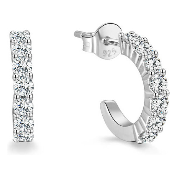 Beneto Kruhové strieborné náušnice AGUP1169 66578903