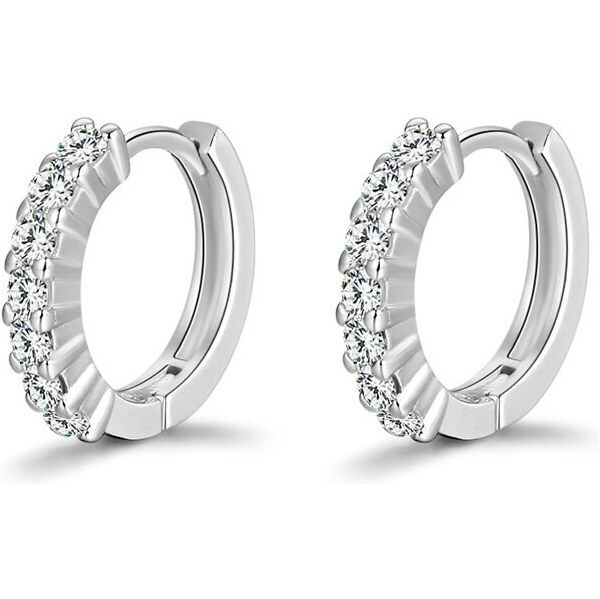 Beneto Kruhové strieborné náušnice AGU1152 66580532