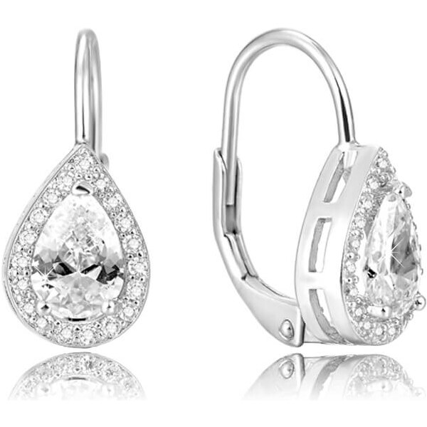 Beneto Strieborné náušnice s čírym kryštálom AGUC1160 66590129