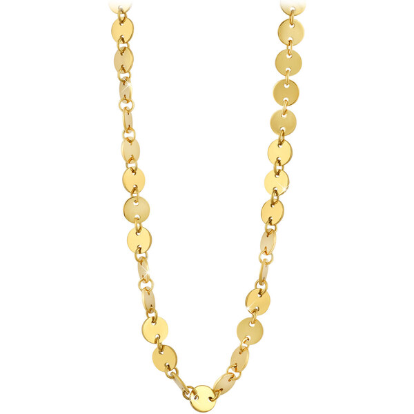 Troli Štýlový peniažkový náhrdelník z pozlátenej ocele 66589897