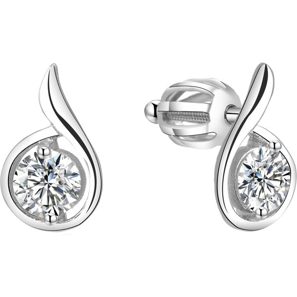 Beneto Strieborné trblietavé náušnice AGUP1430S 66579007