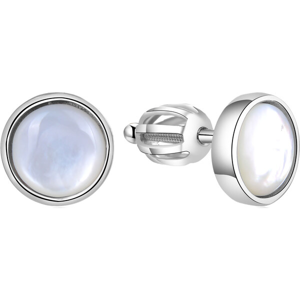 Beneto Strieborné náušnice s perleťou AGUP1651S 66594823