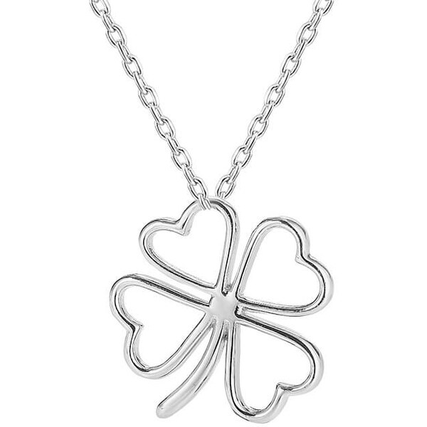 Beneto Strieborný náhrdelník so štvorlístkom AGS780 / 47 (retiazka, 66592315