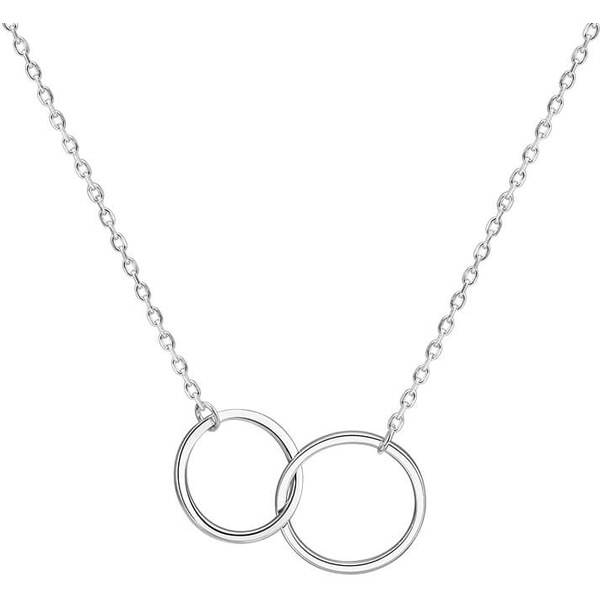 Beneto Strieborný náhrdelník s krúžkami AGS1132/47 66585189