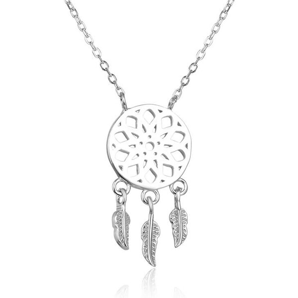 Beneto Strieborný náhrdelník s lapačom snov AGS1151/60 66589913
