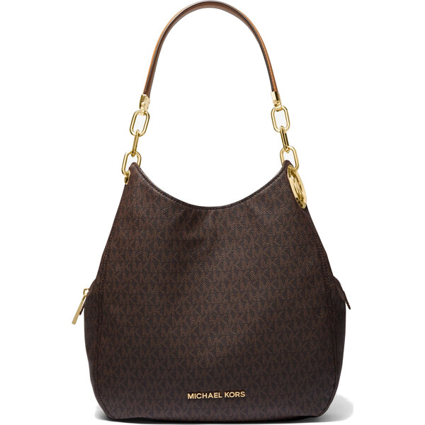 Michael Kors Kabelka Lillie Signature Chain Shoulder Tote Brown Acorn 25940022