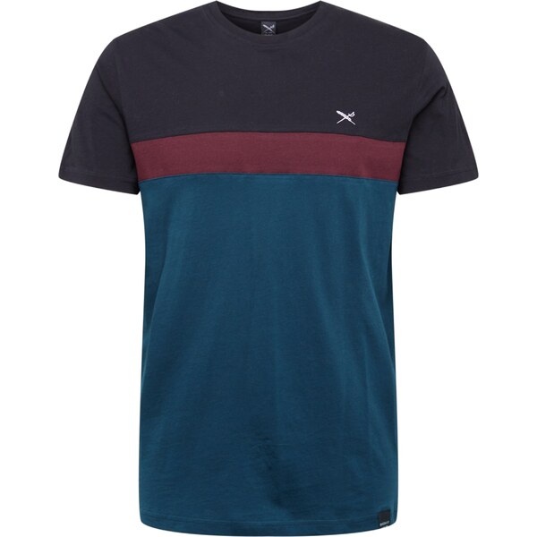 Iriedaily Tričko petrolejová / vínovo červená / čierna 18845703