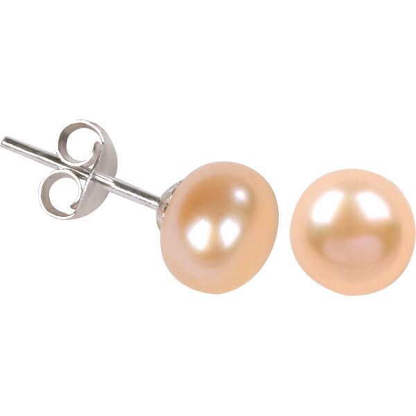 JwL Luxury Pearls Náušnice z pravých lososových perál JL0027 66594500