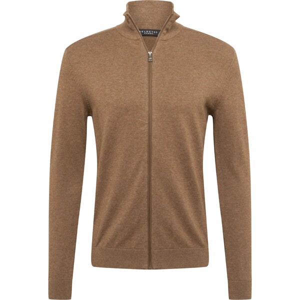 SELECTED Kardigán Berg hnedá melírovaná 18569494