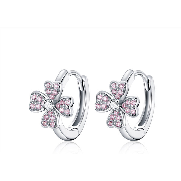 Olivie Strieborné krúžky RUŽOVÝ KVIETOK 4248 18531715