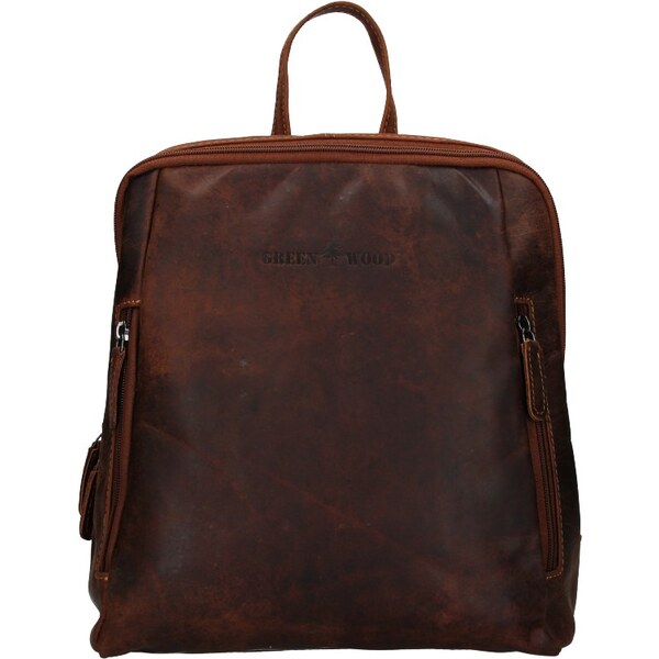 Kožený batoh Greenwood Liam - hnedá 55546831
