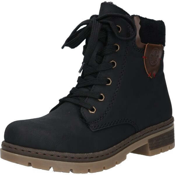 Rieker Šnurovacie členkové čižmy karamelová / čierna 18856403