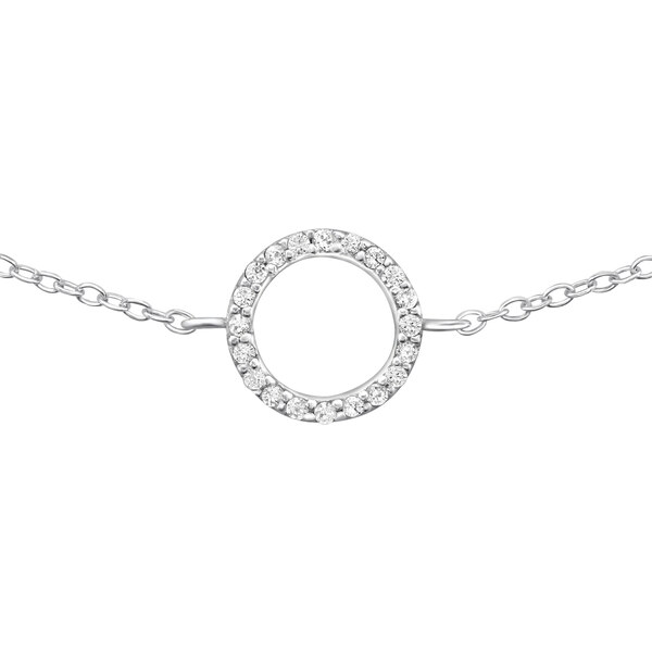 Glory strieborný náramok Kruh so zirkónmi S1122 28389885