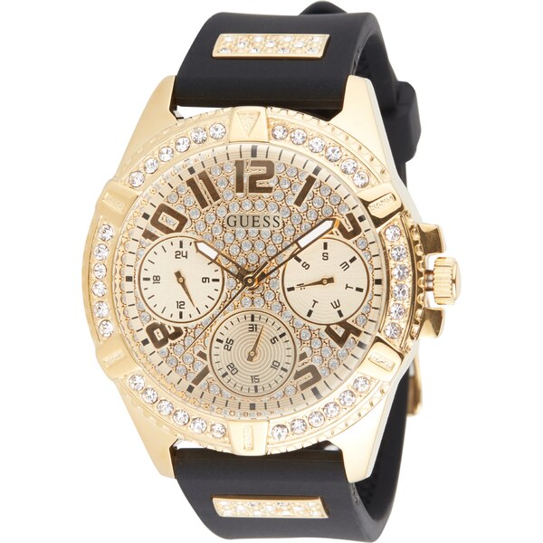 GUESS Analógové hodinky Frontier zlatá / čierna / biela 56877953