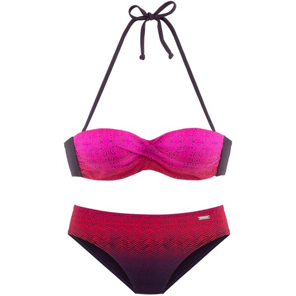 LASCANA Bikiny Iris ružová / červená / čierna 54229395