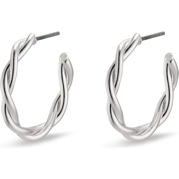 Pilgrim Náušnice Naja strieborná 19766793