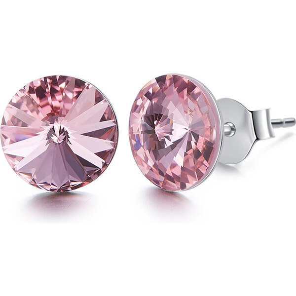 Glory Krištáľové náušnice kruhy Light Rose 538 18702127