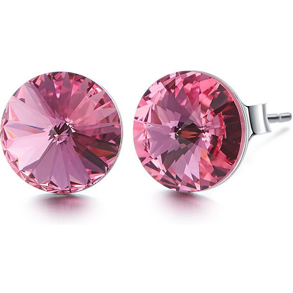 Glory Krištáľové náušnice kruhy Rose 534 18702128