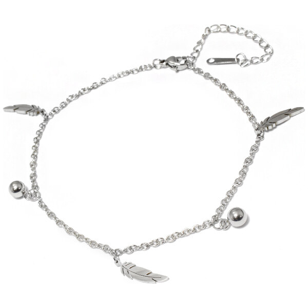 BEMI Design Dámsky náramok na nohu z chirurgickej ocele pierko 18705787