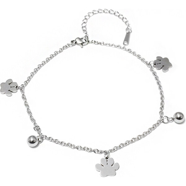 BEMI Design Dámsky náramok na nohu z chirurgickej ocele labka S1026040 18705789