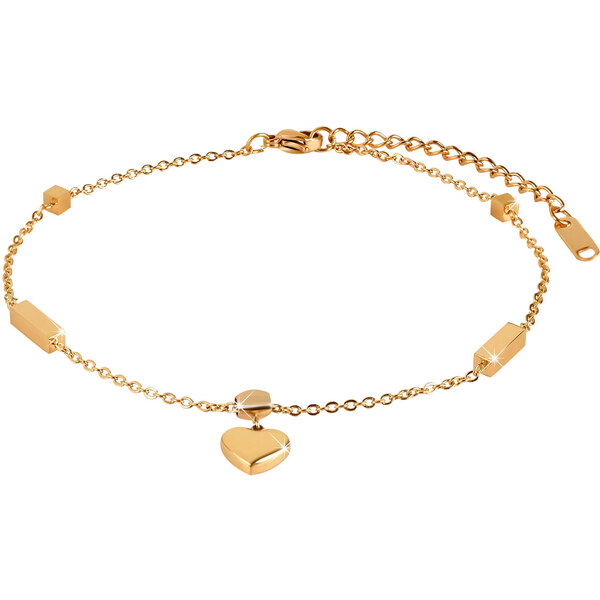 Troli Pozlátená retiazka na nohu so srdiečkom 66584996