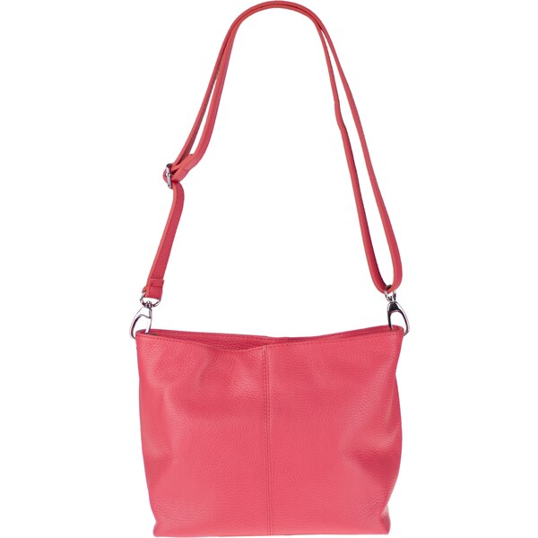 Ružová kožená talianska crossbody kabelka Batilda Rosa Corallo 18783103