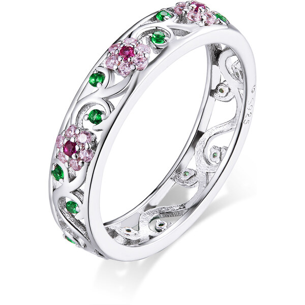 Emporial strieborný prsteň Rozkvitnutá príroda 28839761