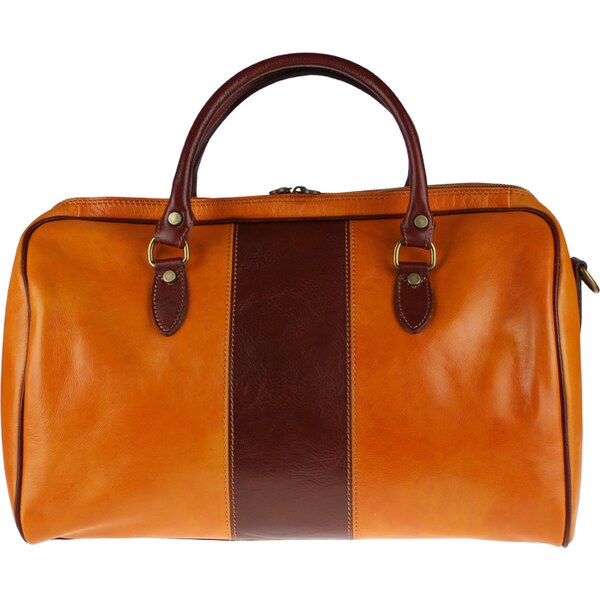 Kožená cestovná taška Tiberius Camel Marrone camel NovaKabelka.sk 18823332