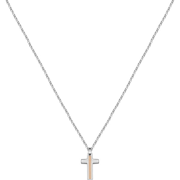 Morellato Pánsky oceľový náhrdelník s krížikom Motown SALS44 66590321