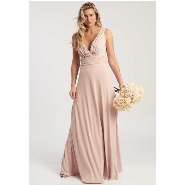 Revie London Lana broskyňovo-ružové spoločenské šaty 18862496