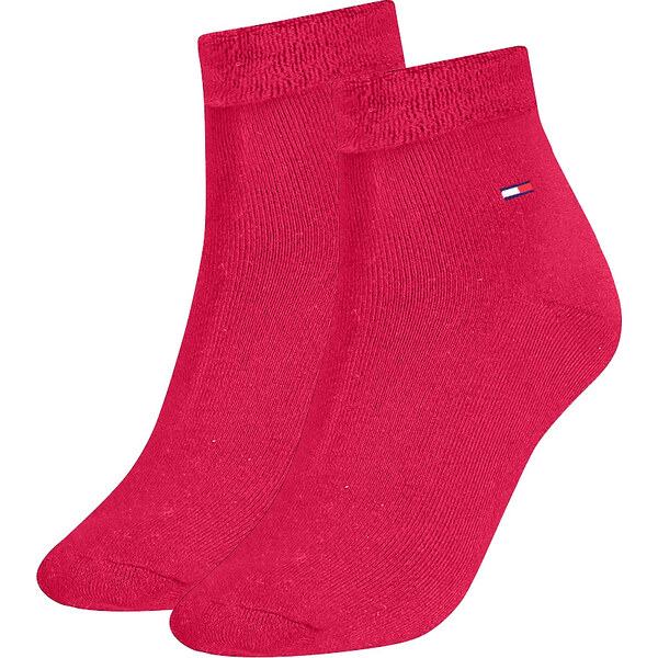 TOMMY HILFIGER - fold over rose red ponožky 18862504