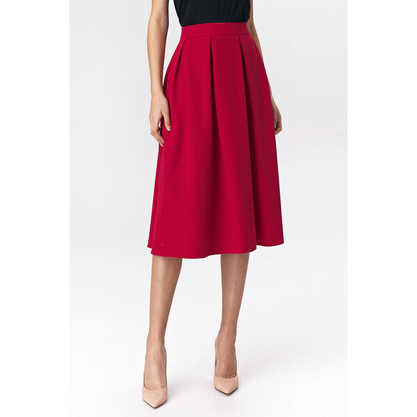 Glara Dámska midi sukňa so skladmi 18875987