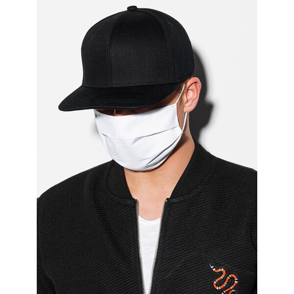 Inny Bavlnené biele ochranné rúško A260 18906236