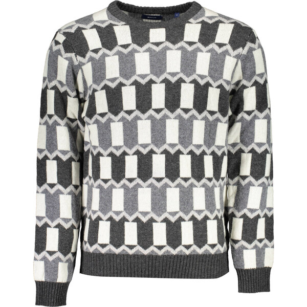 Pánsky sivý vzorovaný sveter GANT 64702961