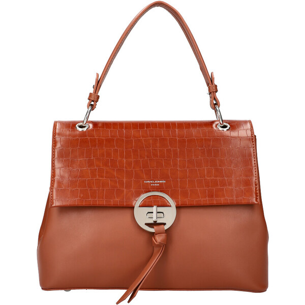 DAVID JONES Hnedá dámska kroko kabelka 6447-1 18963954