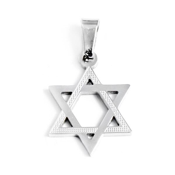 BM Jewellery Prívesok Dávidova hviezda 2,2 cm z chirurgickej ocele 19421449