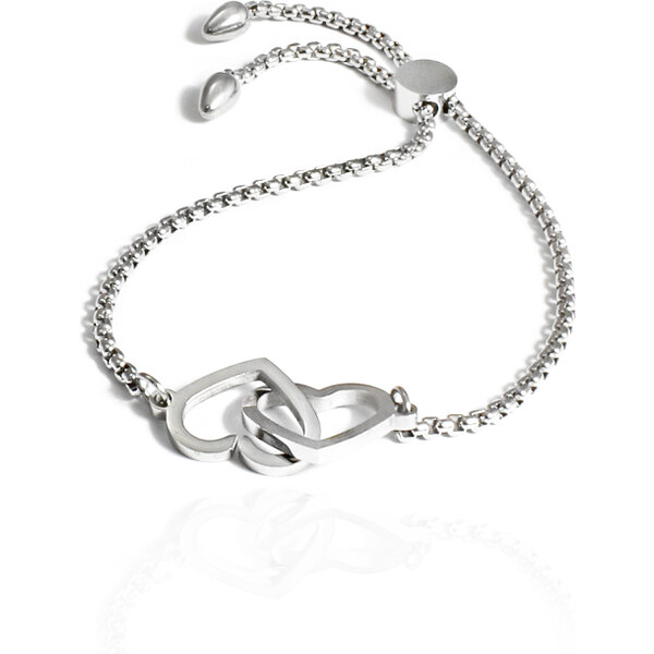 BM Jewellery Dámsky sťahovací náramok srdce z chirurgickej ocele 19421424