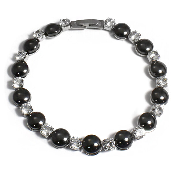 BM Jewellery Dámsky náramok z chirurgickej ocele čierny S1091230 19421429