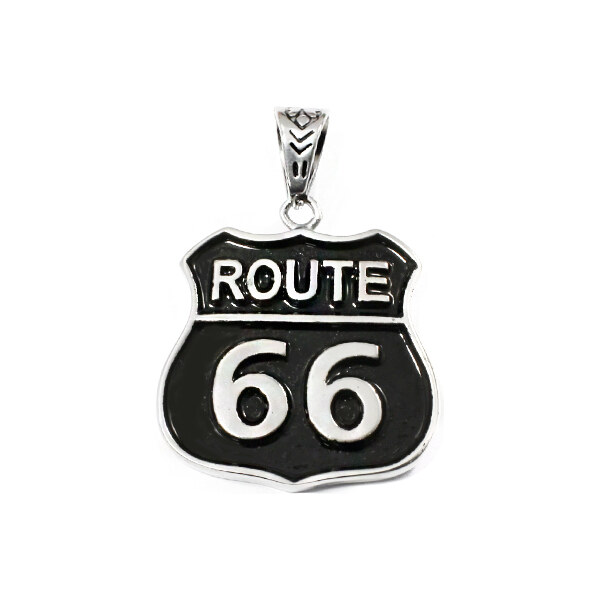 BM Jewellery Prívesok Route 66 3,8 cm z chirurgickej ocele S11009080 19421460