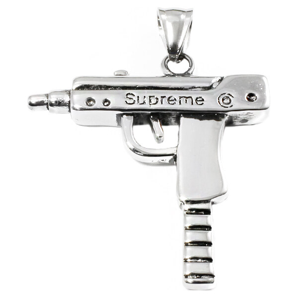 BM Jewellery Prívesok Samopal Uzi 4,3 cm z chirurgickej ocele 19421461