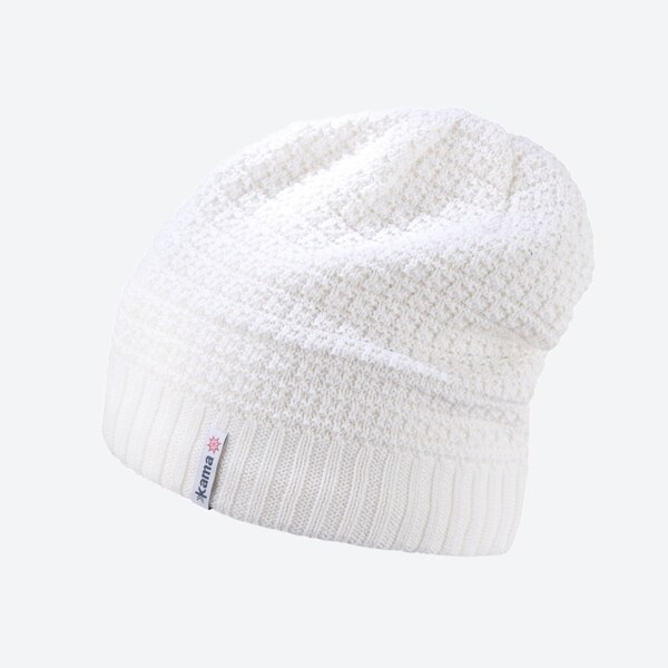 Detská pletená Merino čiapka Kama B77 biela 46770977