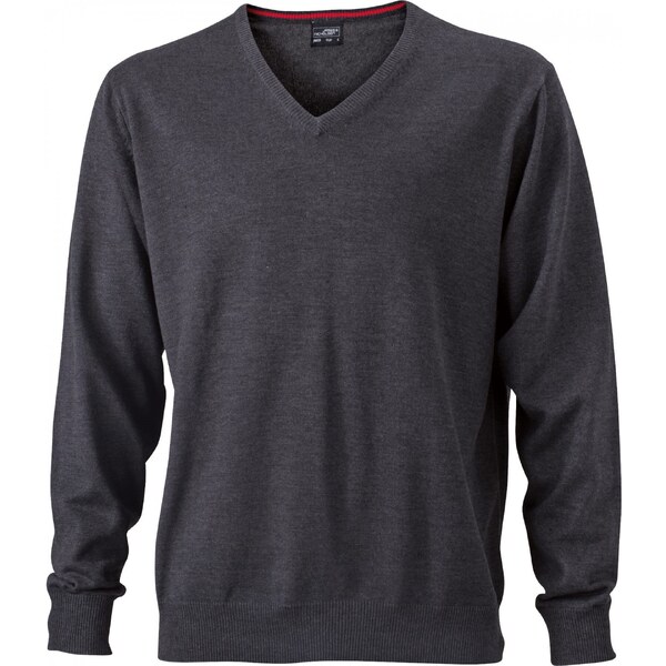 Daiber James & Nicholson Pánský bavlněný svetr s výstřihem do V James 31693892