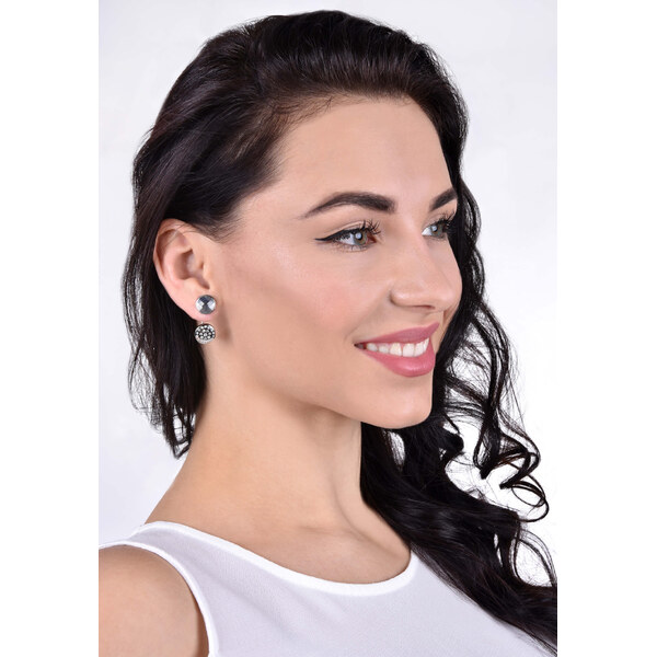 Preciosa Oceľové náušnice Starry Sky s čírymi kryštálmi 2v1 7237 00 66580897