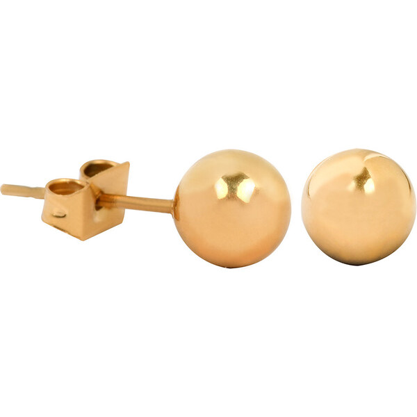 Troli Pozlátené oceľové náušnice kôstky 66580640